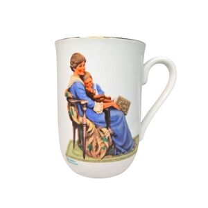 Vintage Norman Rockwell 1982 "Bedtime" Coffee Mug – Mother & Child
